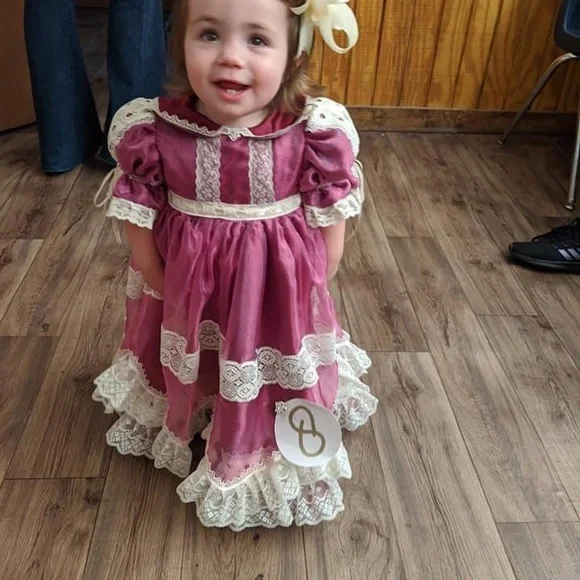 purple heirloom dress Bishop Smocked Heirloom Dress